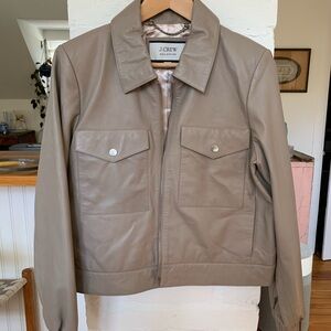 J.Crew Collection Cropped Leather Jacket — NWOT